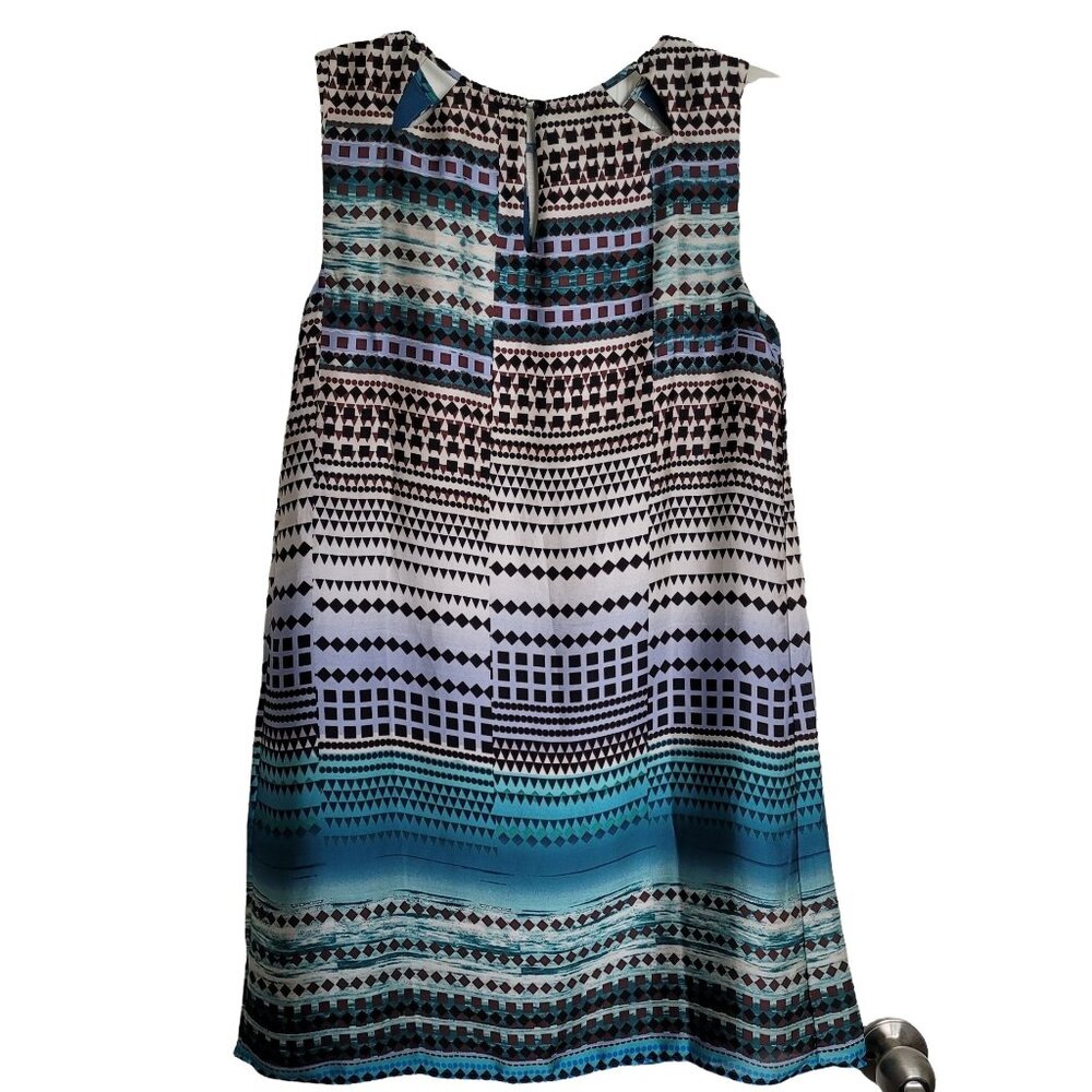 XXI Women's Sleeveless Dress Ocean Colors XS Cut Outs at Neck - Read Description